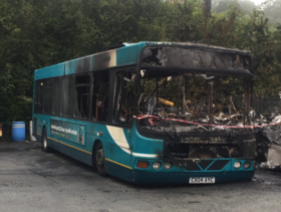 The Remains of Wright Cadet CX04AYC following the Fire at Pwllheli Depot